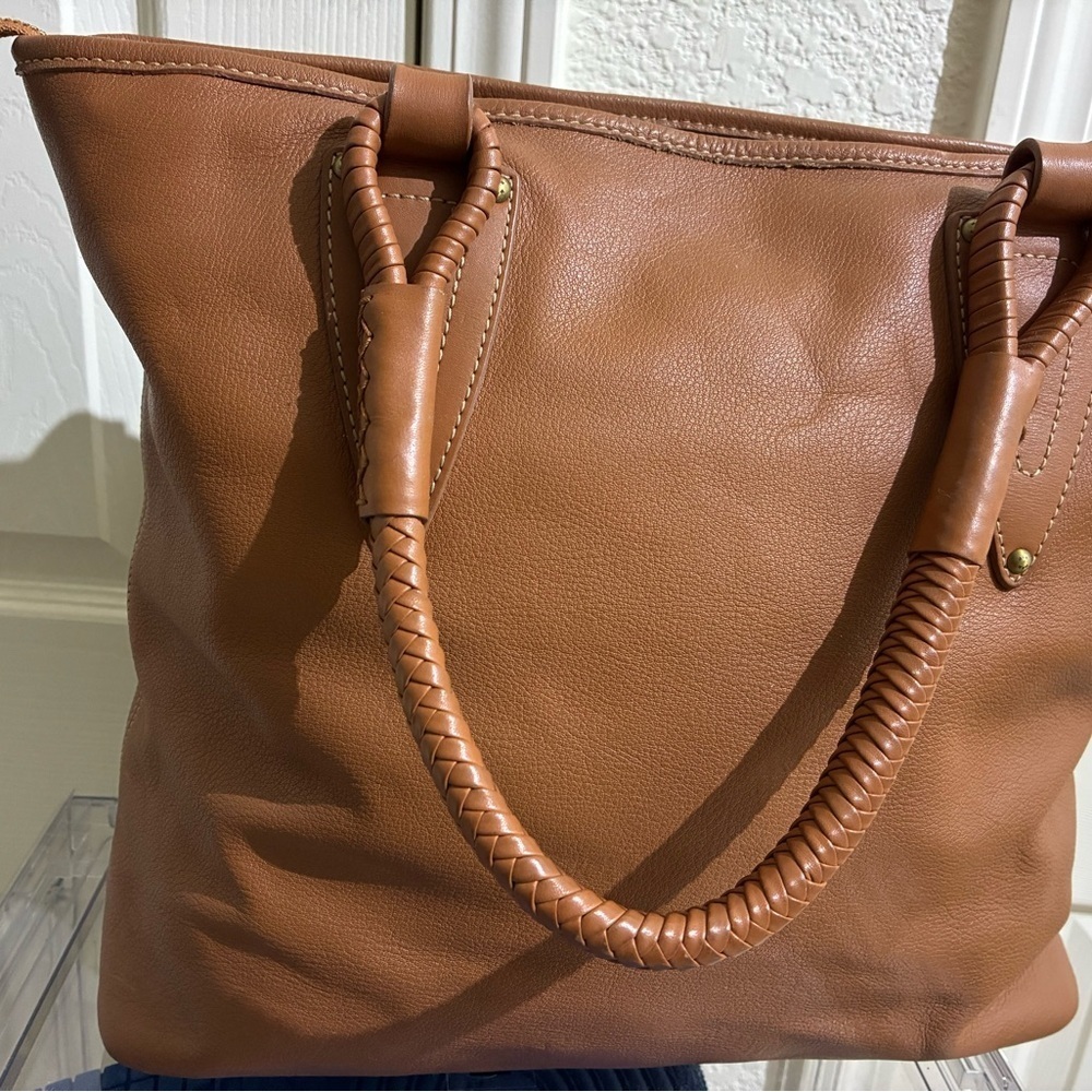 Brown Leather Tote Bag - Picture 7 of 9